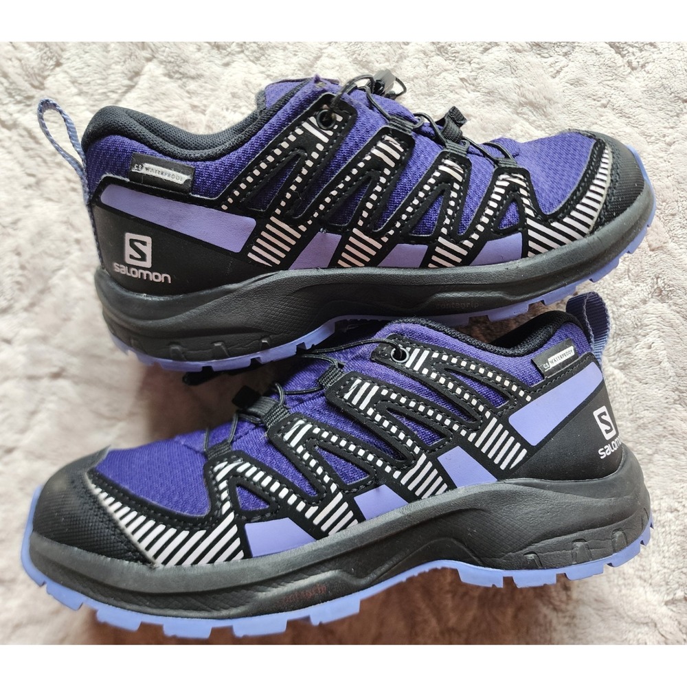 Salomon XA Pro V8 CSWP Girls Purple Trail Running Shoes Sneaker 1
